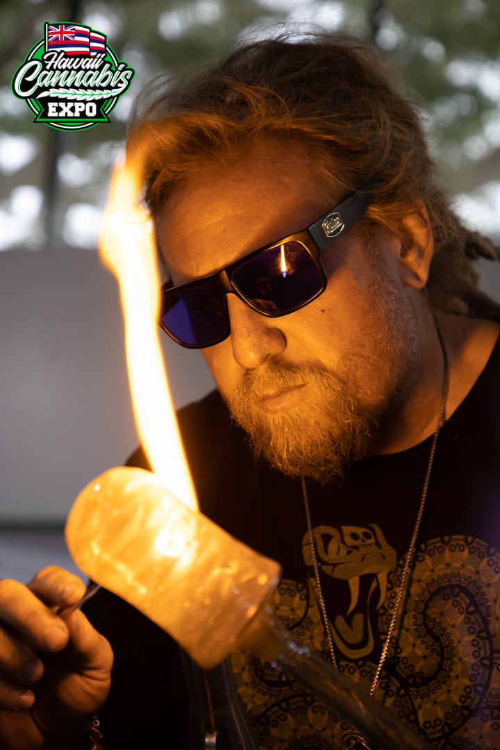 Glass blowers at Hawaii Cannabis Expo